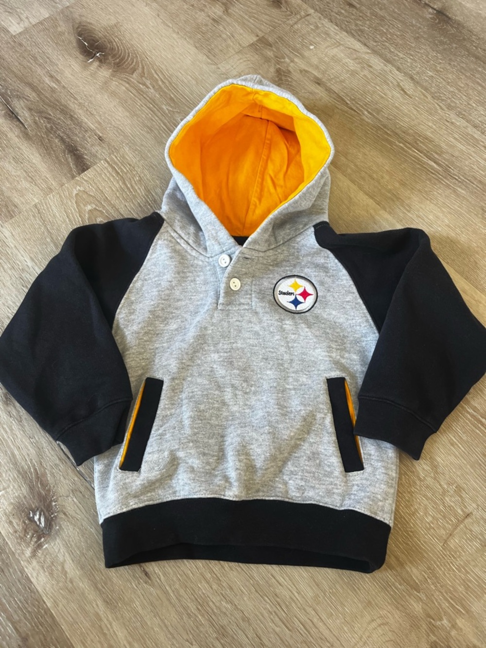 NFL Toddler Steelers Hoodie in Gray, Black & Gold